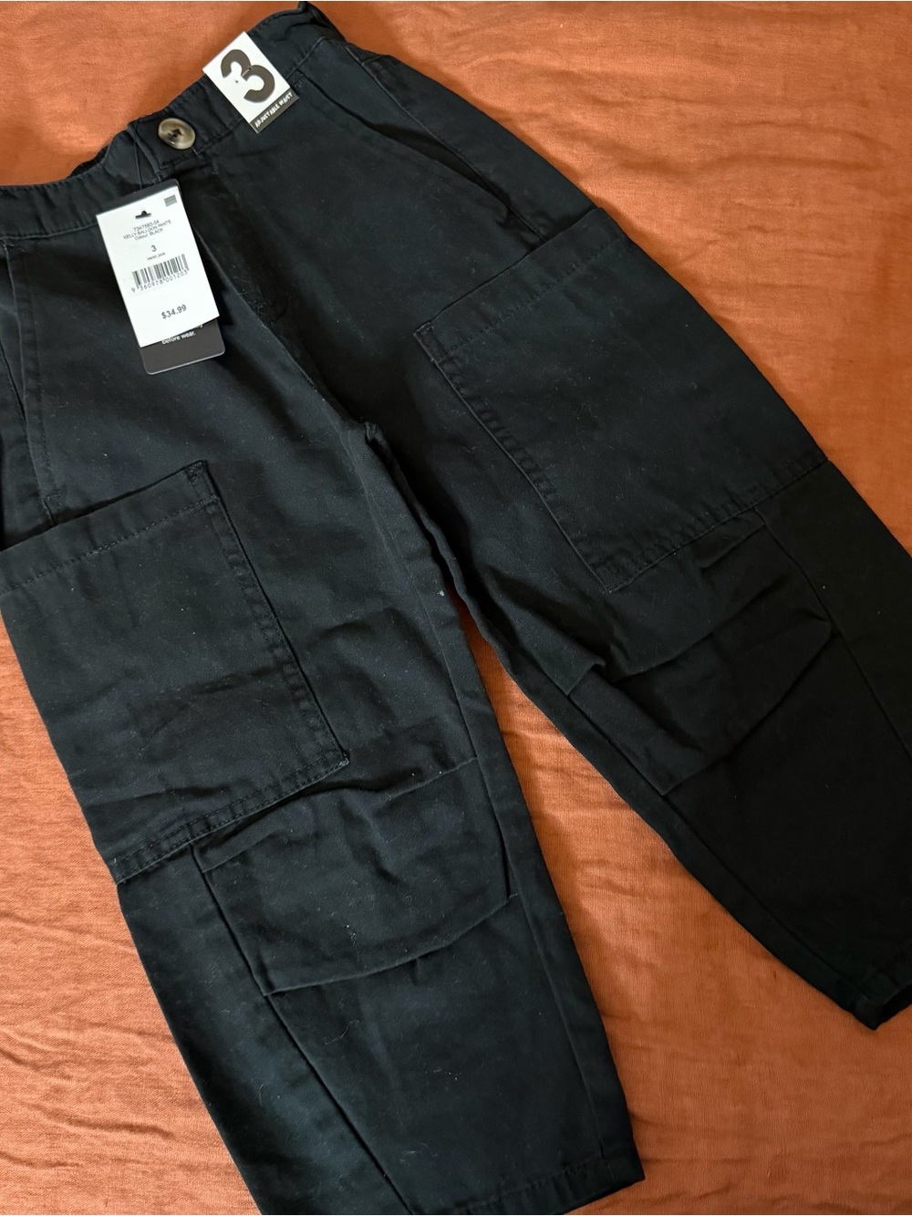 Cotton On | Kids Black Cargo Pants